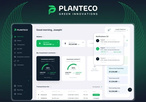 Design and Front-end dev of investment platform