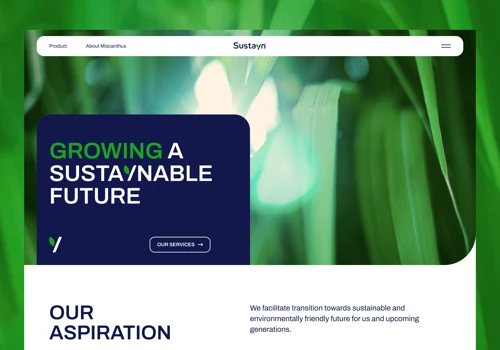 Sustayn. Green energy vendor promo website