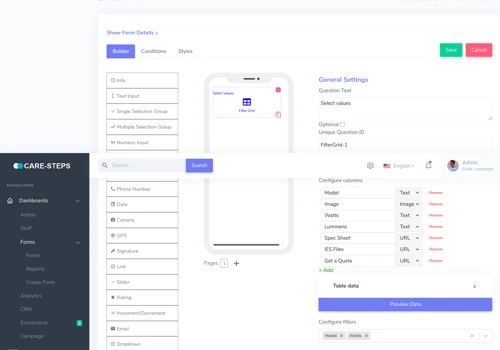 Dynamic mobile app builder