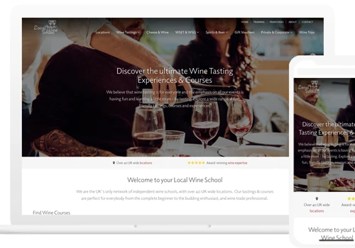 Local Wine School website