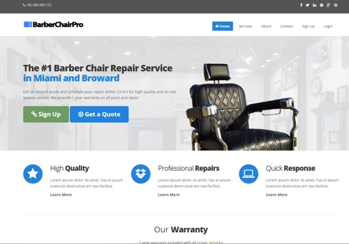 Barber Pro website