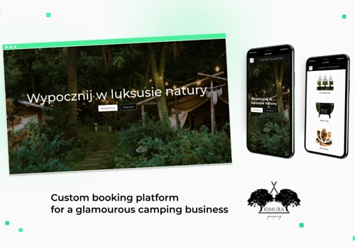 Custom booking platform for a glamourous camping business