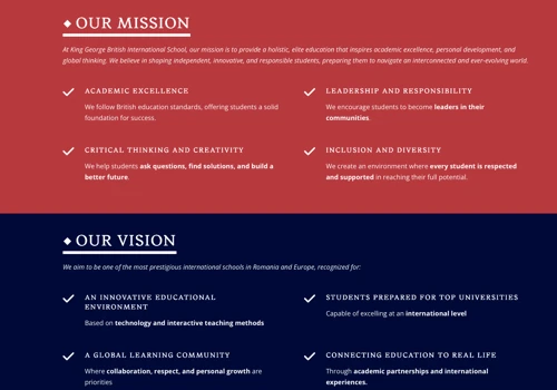 King George British School- Website Design & Dev