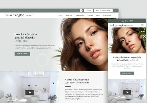 Website Design for Beauty and Wellness Website UK
