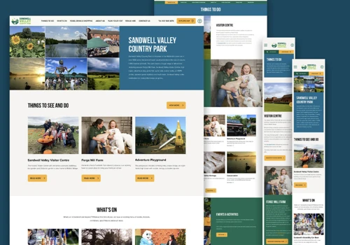 Sandwell Valley Website design and development