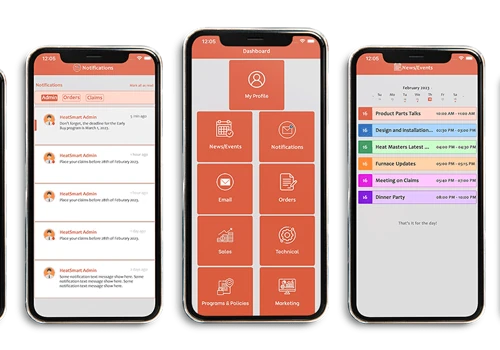 Dealer Portal & Mobile App for Heat Master SS