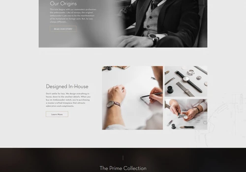 Full-Site Copywriting For Luxury Watch Brand
