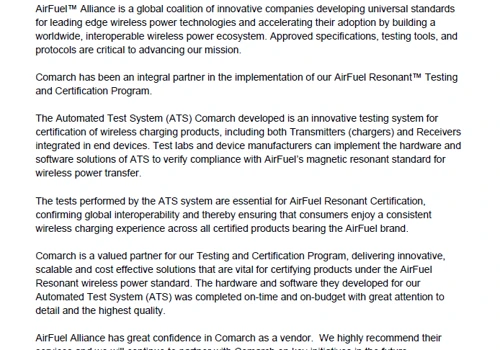 Automated Test System for AirFuel Alliance