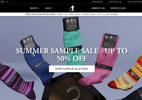 London Sock Company - Web Design & Development