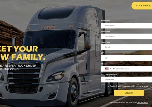 Developed a corporate landing page dtrucking.us