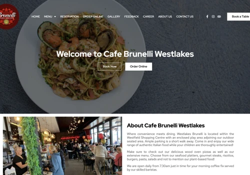 Cafe Website Development