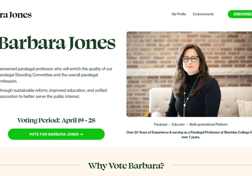 Barbaras Board Campaign for Law Society of Ontario