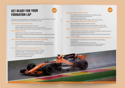 Orange Paper Brochure Design for S&S