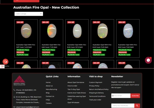 E-commerce website - Gemstones, jewellery