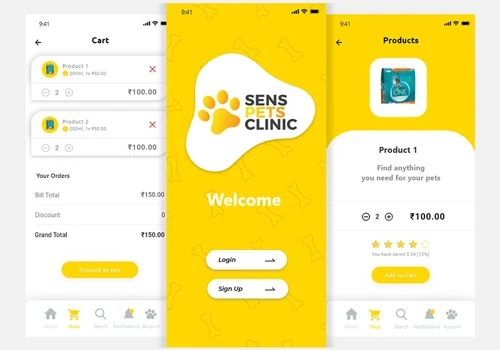 Mobile app development for a pet clinic