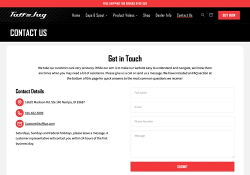 Tuff Jug | Shopify eCommerce Store Development |