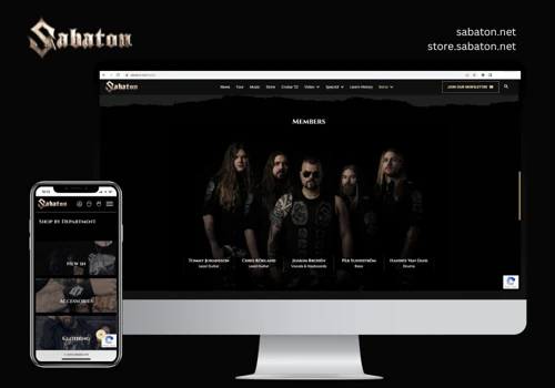 Sabaton new website and e-commerce solution