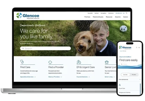 Glencoe Regional Health Website Redesign