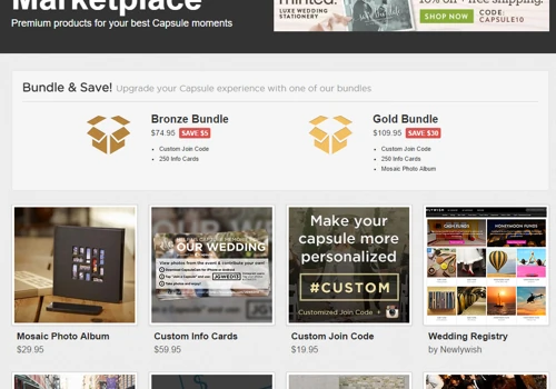 Trycapsule.com's Ecommerce Feature
