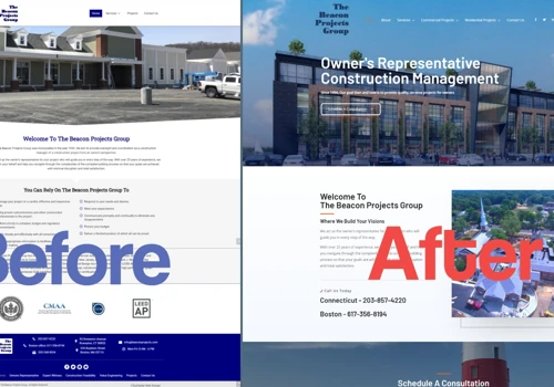 Construction Management Client Site Redesign
