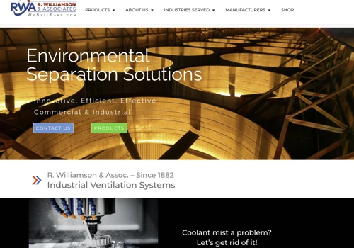 Industrial Ventilation Website Design & SEO