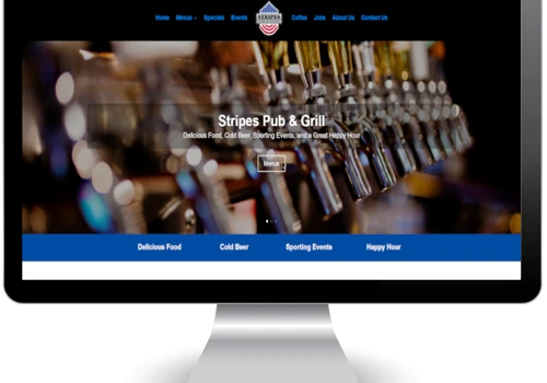 Stripes Pub & Grill Website Design & Social Media
