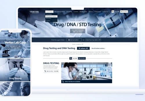 Web application for USA chain of DNA laboratories