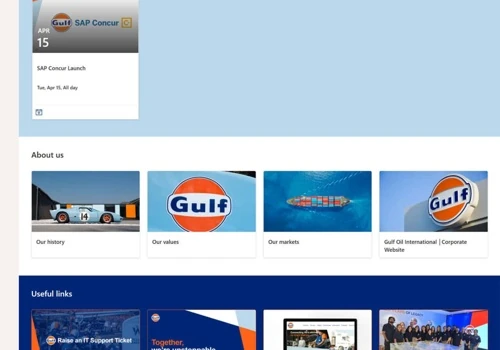 SharePoint Intranet for Gulf Oil