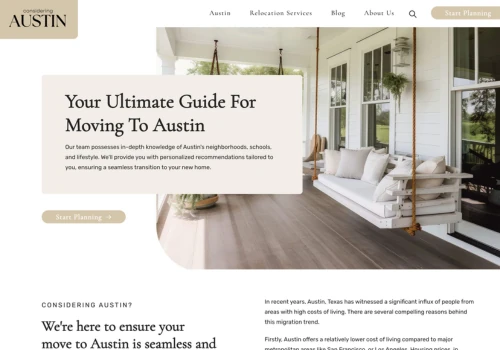 Website for Relocation Consulting - Considering Au