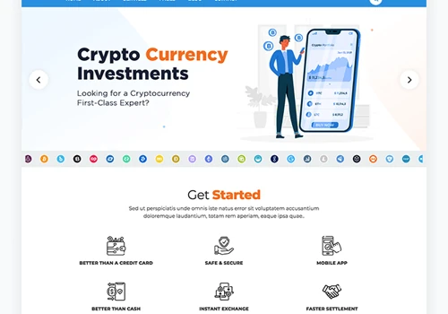 crypto currency html based website template