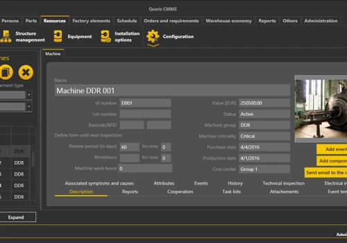 Desktop Application - Queris EAM/CMMS