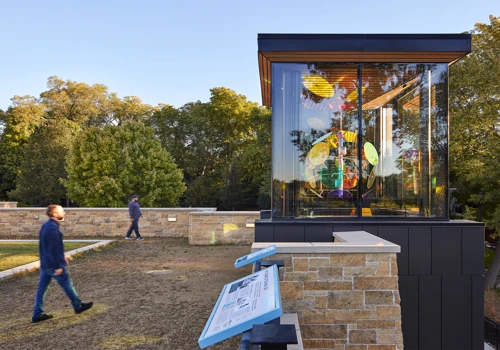 New sculpture highlights museum’s iconic glass tower