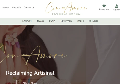 eCommerce application for Jewelry brand