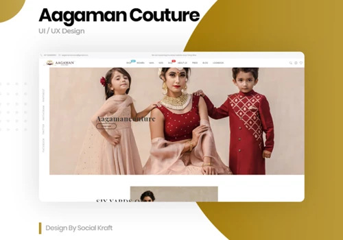 Aagaman Couture - Landing Page/UIUX Design