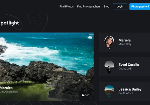 A photographer centric stock photography website