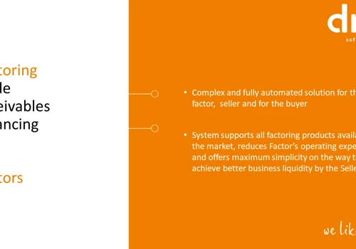 Factoring trade  receivables Financing for factors