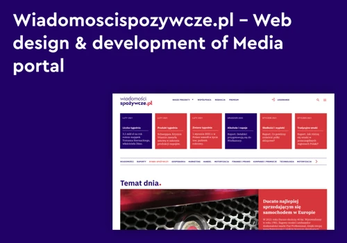 Web design & web development of Media portal