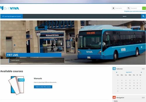 York Region Transit Custom eLearning Portal