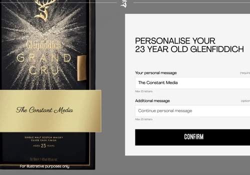 Personalised Label Experience for Glenfiddich