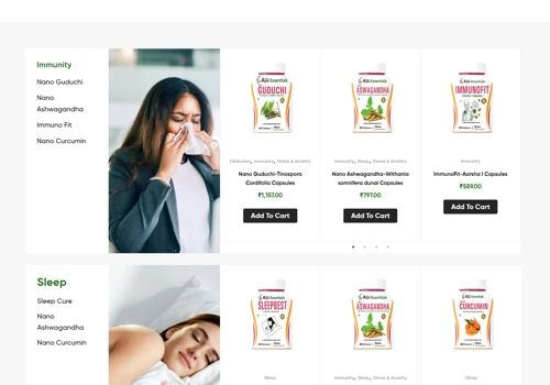Ecommerce Solution For Aarsha Ayur Essentials Pvt