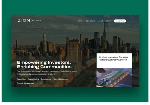 Zion Equities—Brand, Website Design & Development