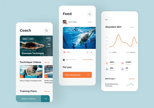 Swimming App Design