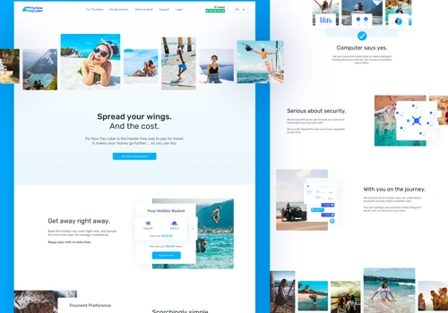 Fly Now Pay Later Site Design