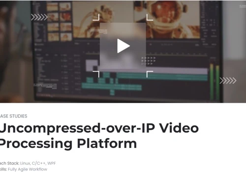 Uncompressed-over-IP Video Processing Platform