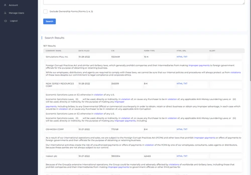 SaaS Platform for research and compliance industry