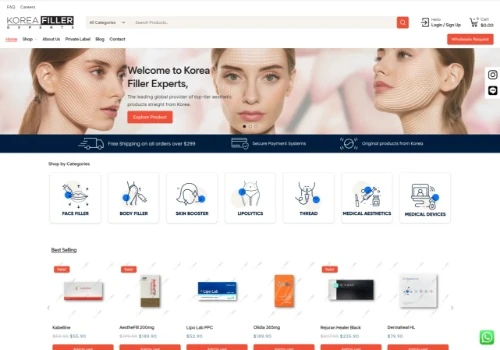 Korea’s best aesthetics product supplier website