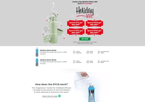 Water bottle website