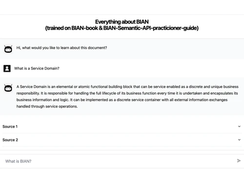 BIAN Customised Open AI (Chat GPT)