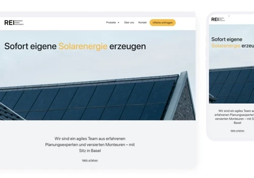 A website for solar installation