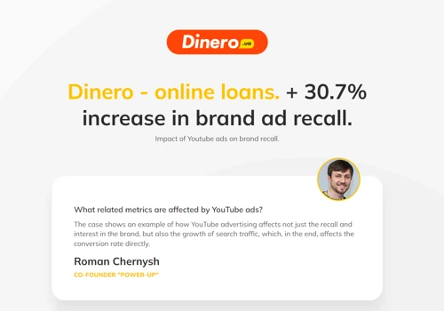 Impact of Youtube ads on brand recall +30.7%